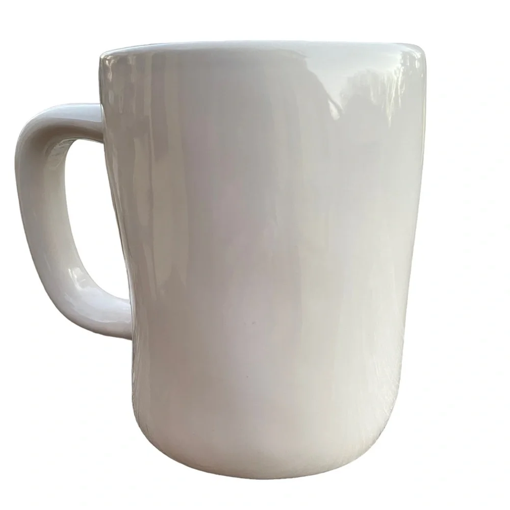 Rae Dunn Artisan Collection Orange & White EEK Spider Arachnophobia Ceramic Mug